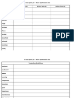 Abeka 7th Grade Spelling List 6 Study Sheet