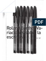 Roland Barthes - variaciones sobre la escritura