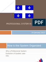 Professional System in Québec: 24 January 2013