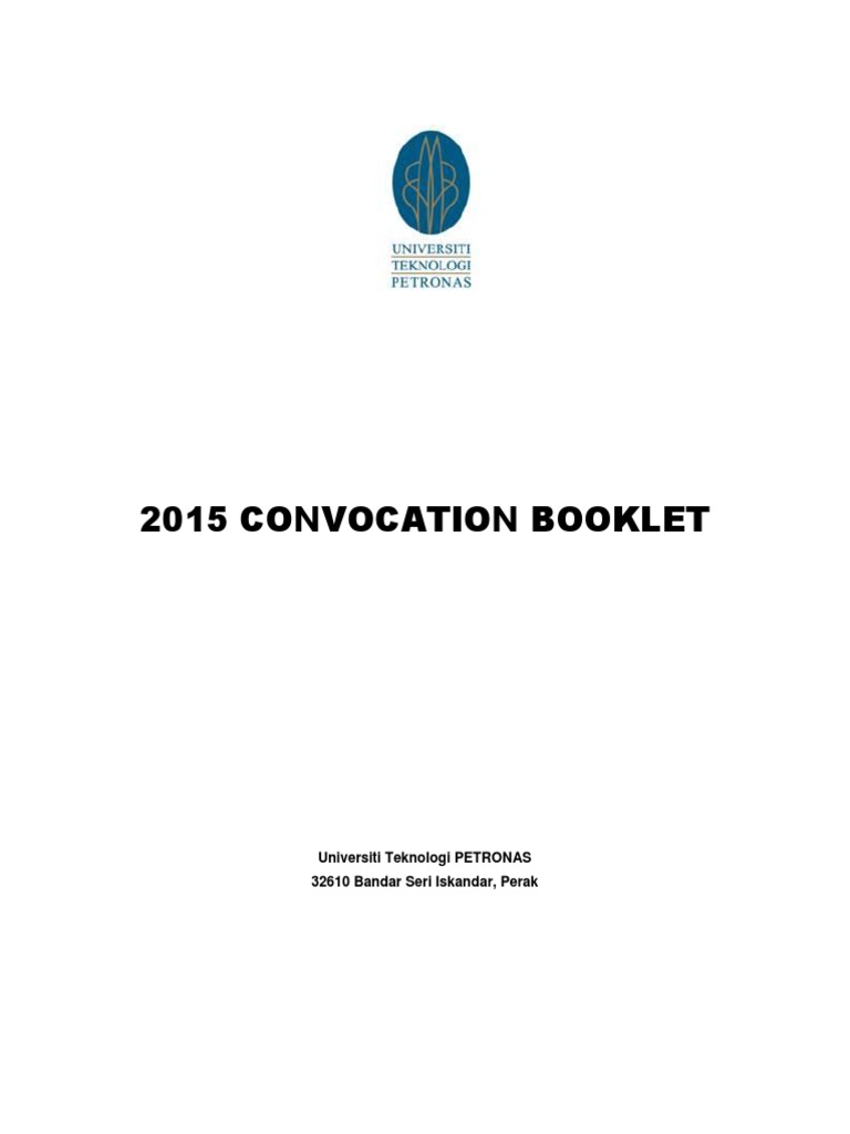 Convocation Booklet 2015 | PDF | Suit (Clothing) | Clothing