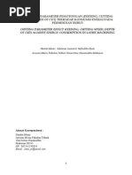 Download PENGARUH PARAMETER PEMOTONGAN FEEDING CUTTING SPEED DEPTH OF CUT TERHADAP KONSUMSI ENERGI PADA PERMESINAN BUBUT by Fidu Destrianto SN282333897 doc pdf