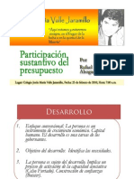 Participación, Sustantivo Del Presupuesto