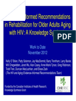 Recommendations in Rehab With Olderss