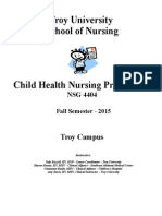 NSG 4404 Child Health Nursing PracticumFall2015
