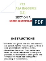 Section A: Error Identification