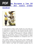 La Unión Europea y Las 10 Naciones Del Nuevo Orden Mundial