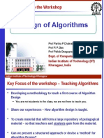 Design of Algorithms: Introduction To The Workshop