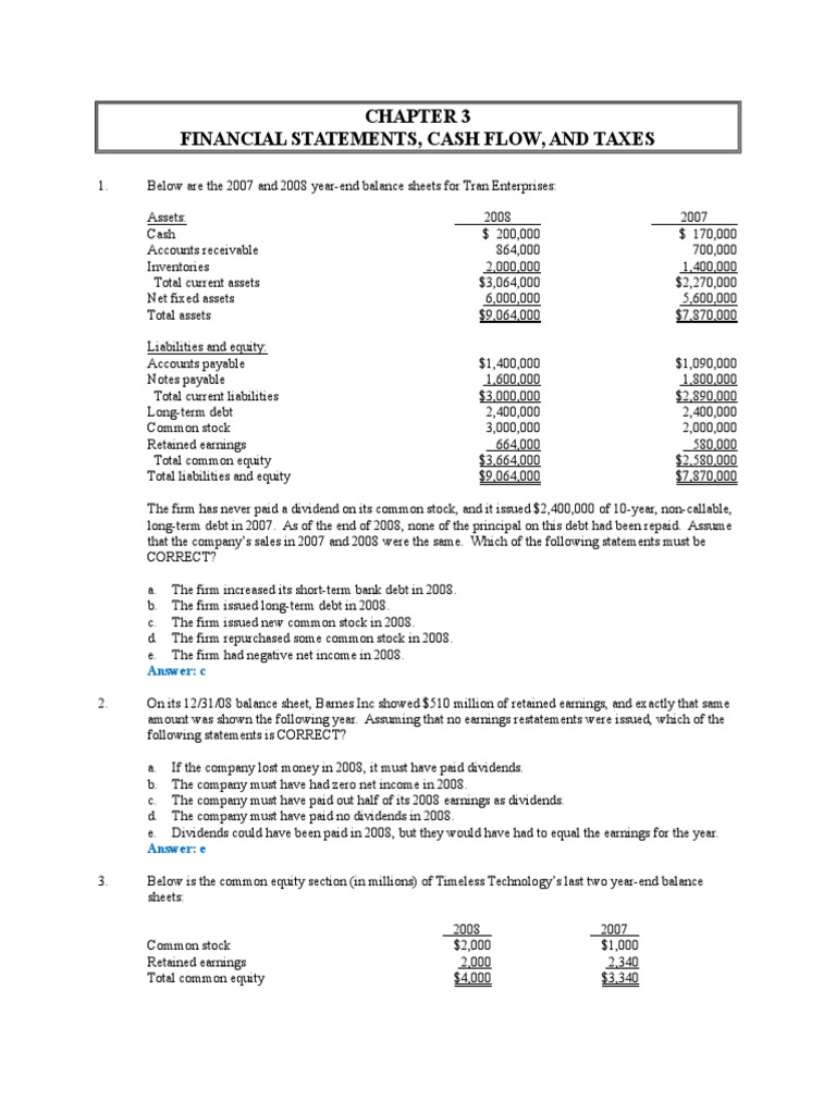 CHAPTER 3.docx Cash Flow Statement Retained Earnings