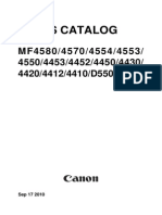 Canon PARTS CATALOG MF4580 4570 4554 4553 4550 4453 4452 4450 4430 4420 4412 4410 D550 520