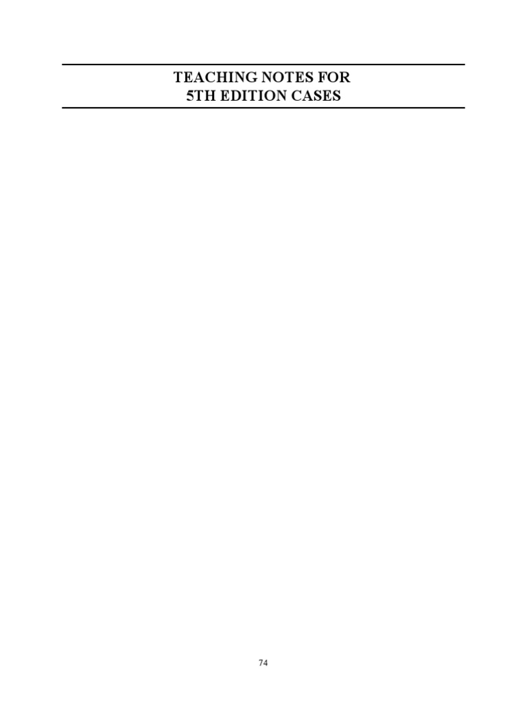13 Cases Teaching Notes | PDF | Sears | Walmart