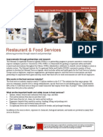 Restaurant & Food Services: Services Sector Occupational Safety and Health Priorities For The Second Decade of NORA