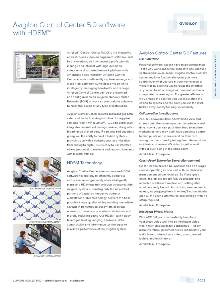 Avigilon Control Center 5 Datasheet (en) | Closed Circuit Television ...