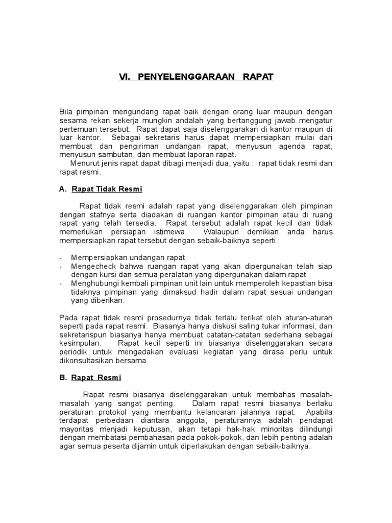 Contoh Agenda Rapat Pimpinan - SuratMenyurat.net