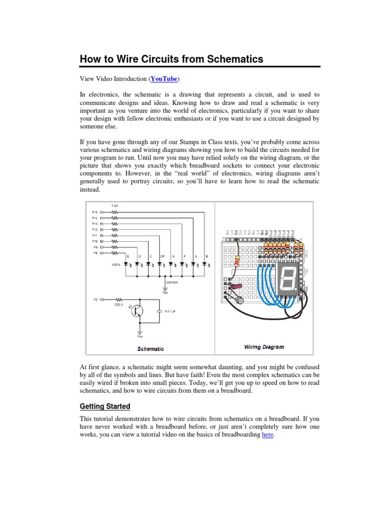 Wiring Circuits From Schematics | PDF | Electronic Circuits | Resistor