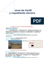 Comparacion de Ivel Del Perfil y Expediente Tecnico