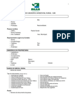 Formulario de Adesao Ao Cadastro Ambiental Rural