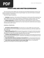 TOEFL Structure and Written Expression