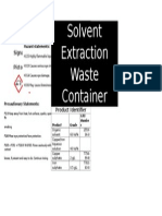 Solvent Extraction Waste Container: Signal Word Pictogram