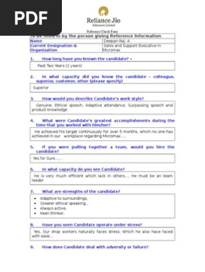 RJIL Reference Check Form1