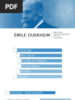 Resumo sobre Durkheim