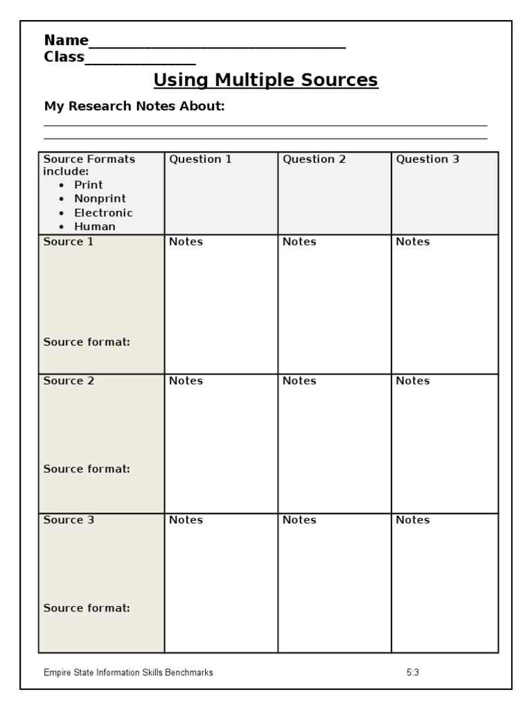 Research Notes on Source Formats | PDF