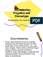 Download Discrimination Discrimination Prejudice and Prejudice and Stereotype by Nor Anisa Musa SN28239536 doc pdf