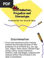 Download Discrimination Discrimination Prejudice and Prejudice and Stereotype by Nor Anisa Musa SN28239536 doc pdf