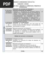 Unidade 3 - Cronograma de Aula Tic - Terça-feira