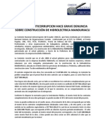 Boletín de Prensa de La Comisión Nacional Anticorrupción