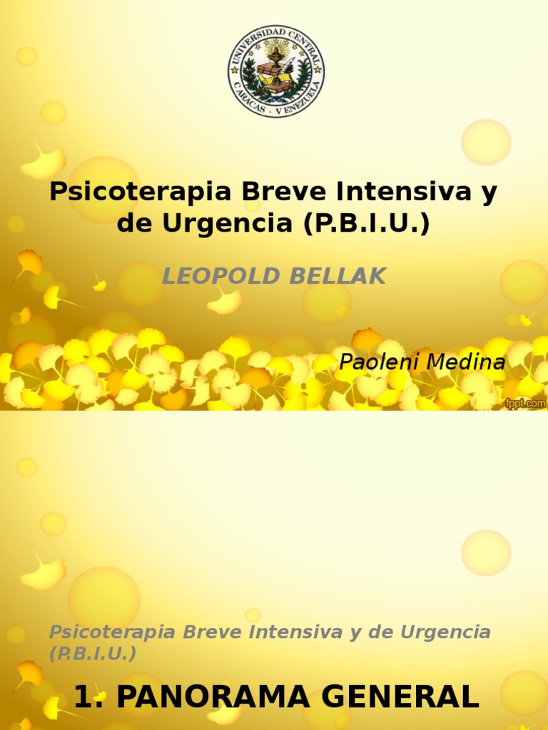 Psicoterapia Breve Intensiva y de Urgencia | PDF | Psicoterapia ...