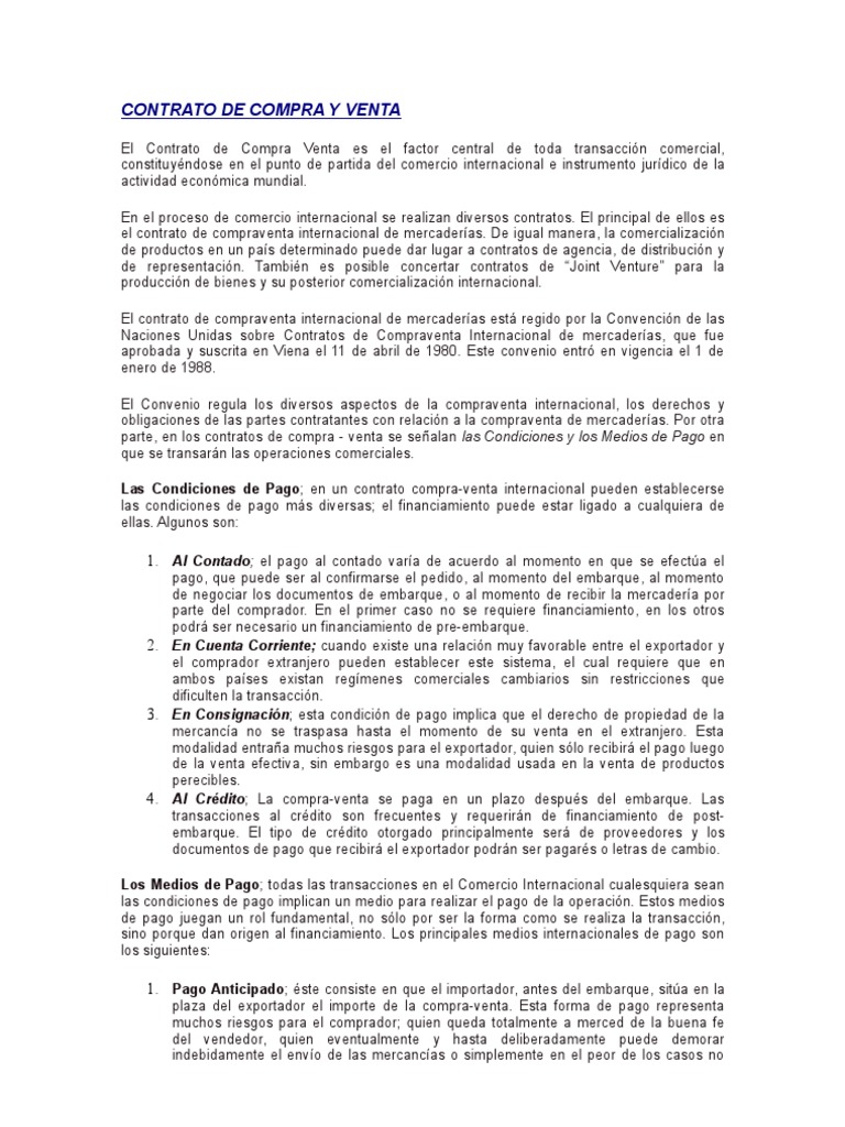 CONTRATO DE COMPRA Y VENTA