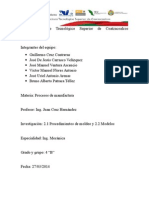 Procedimientos de moldeo y tipos de modelos en fundición