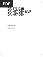 Motherboard Manual Ga Z77 H77 D3h Bios Hdmi