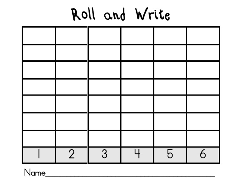 Roll and Write 2 | PDF