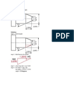 Calculate The Taper Angle.: Solution