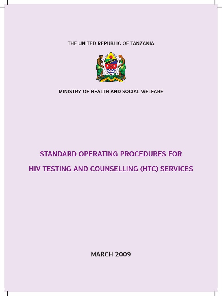 Standard Operating Procedure PDF Hiv/Aids Diagnosis Of Hiv/Aids