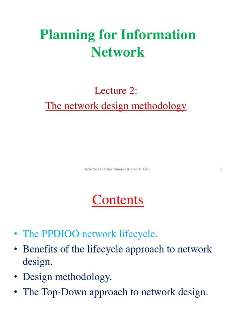 PPDIOO Network Design Methodology | PDF | Top Down And Bottom Up Design ...