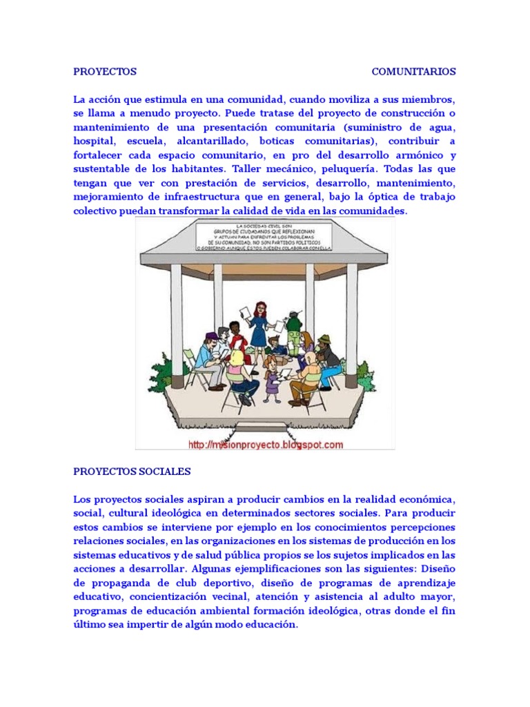 Proyectos Comunitarios y Sociales | PDF | Comunidad | Liderazgo