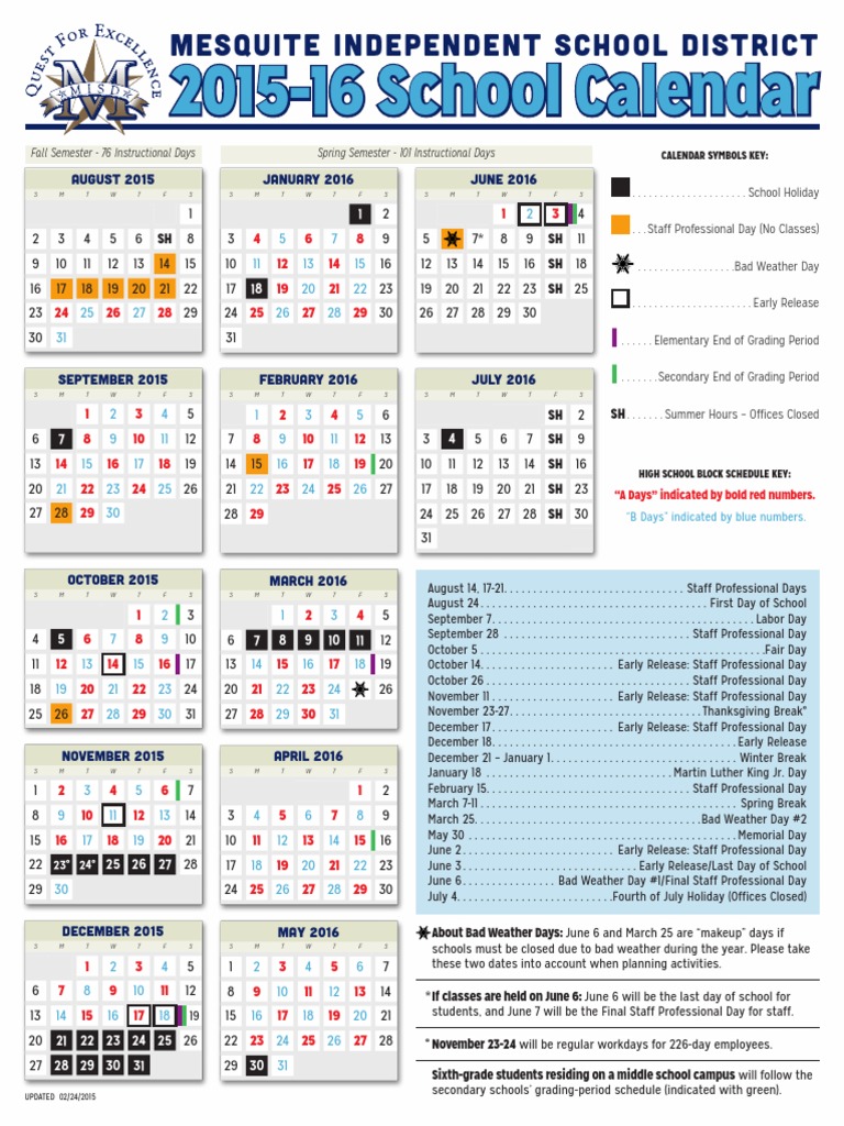 Misd Calender Customize and Print