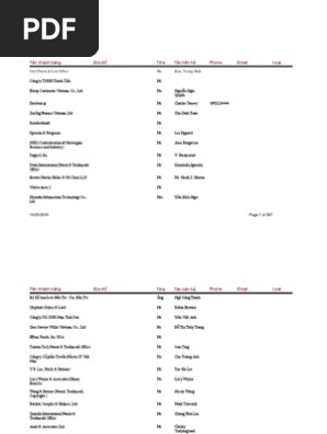 Danh Sach (Lay Email Den Trang 52) | PDF