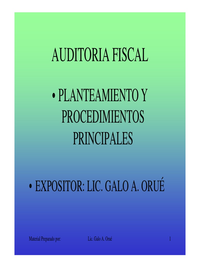 Auditoria Fiscal | PDF