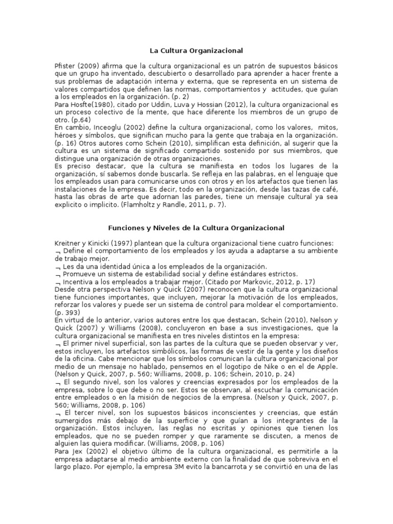 La Cultura Organizacional | PDF | Cultura organizacional | Mc Donald's