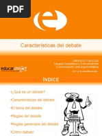 caracteristicas de un debate