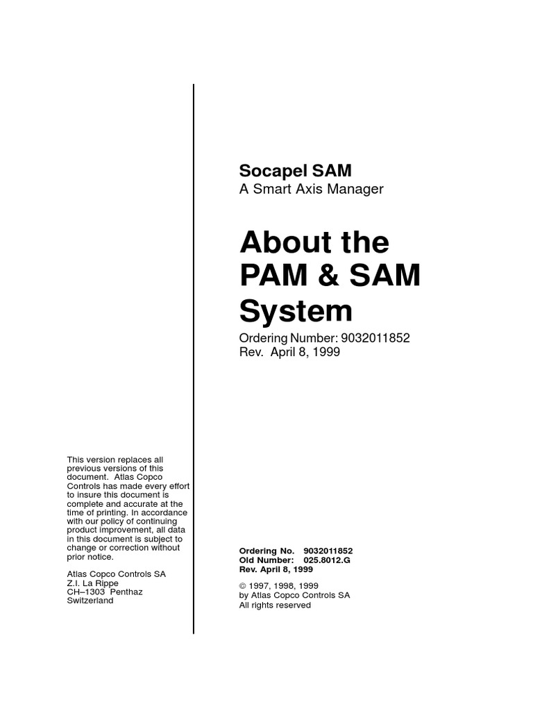 PAM & SAM System Overview | PDF | Cable | Cartesian Coordinate System
