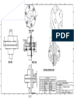 Flexible Coupling Drawing with Multiple Views and Parts List