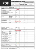 Building Maintenance Checklist Template | PDF | Building Engineering ...