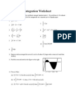 Integration Worksheet: DX X X X