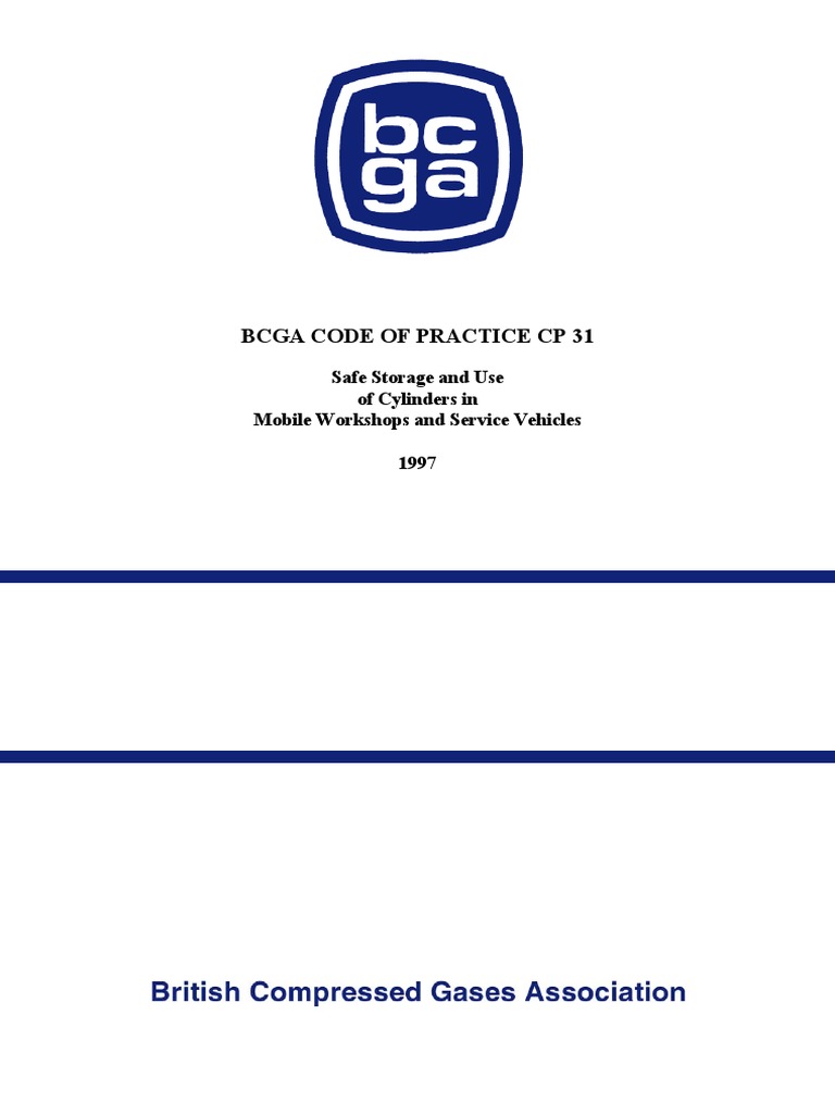 BCGA Code of Practice | PDF | Propane | Dangerous Goods
