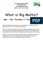 What Is Big Maths'?: 6pm - 7pm Thursday 1 October 2015