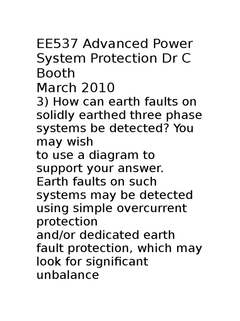 EE537 Advanced Power System Protection DR C Booth PDF Force